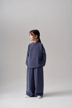 Ensemble kimono et pantalon en modal - Indigo MINILUCA