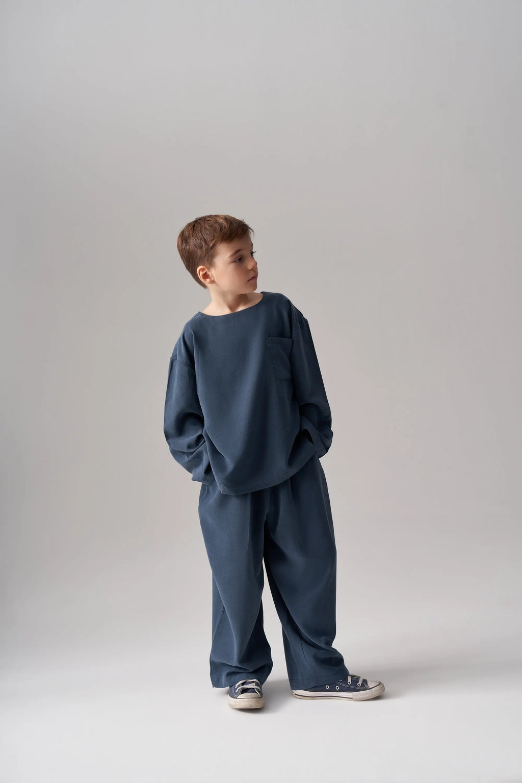 Ensemble pull et pantalon en modal - Indigo MINILUCA