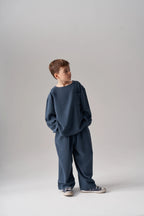 Ensemble pull et pantalon en modal - Indigo MINILUCA