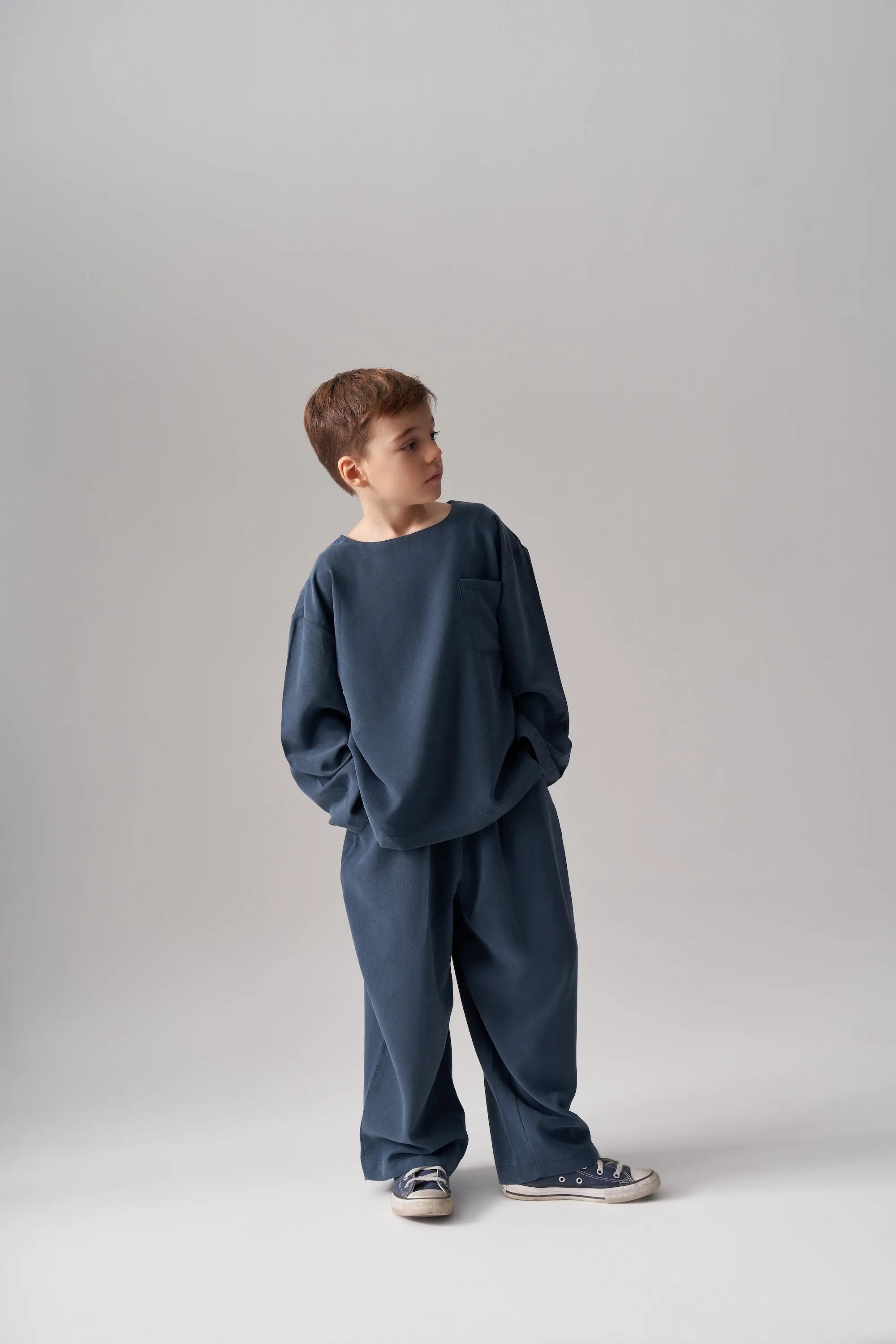 Ensemble pull et pantalon en modal - Indigo MINILUCA