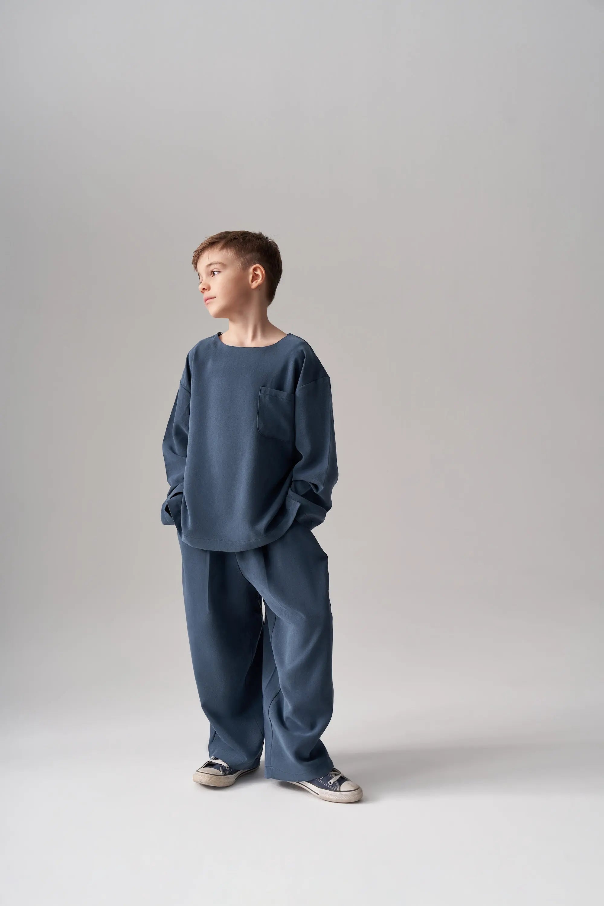 Ensemble pull et pantalon en modal - Indigo MINILUCA
