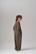 Ensemble pull et pantalon en modal - Kaki MINILUCA