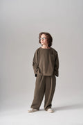 Ensemble pull et pantalon en modal - Kaki MINILUCA