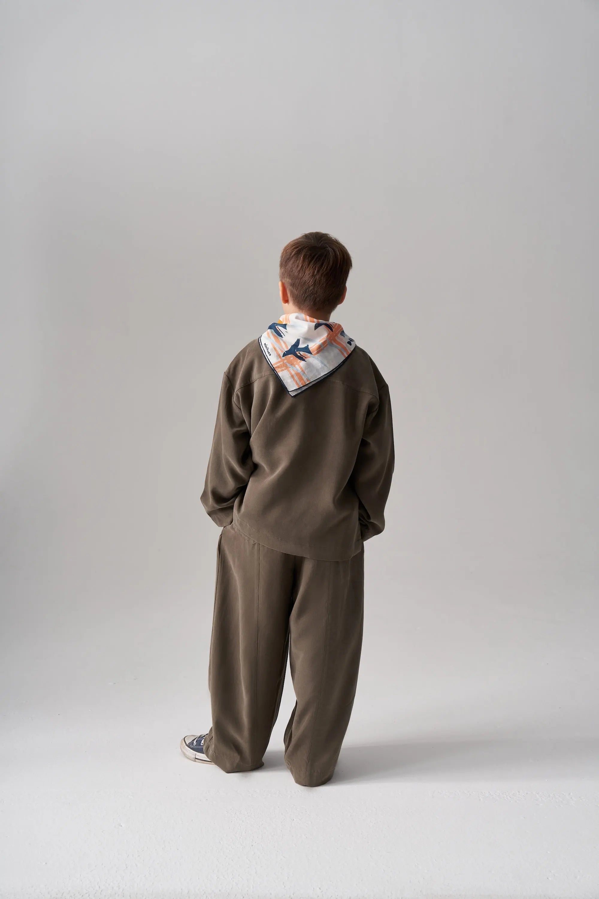 Ensemble gilet et pantalon en modal - Kaki MINILUCA