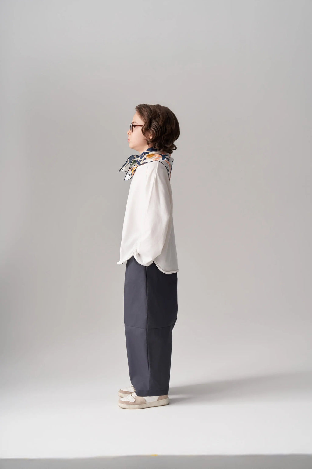 Pantalon à pince simple - Bleu fumé MINILUCA