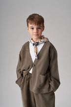 Ensemble gilet et pantalon en modal - Kaki MINILUCA
