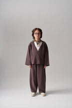 Ensemble gilet et pantalon en modal - Prune MINILUCA