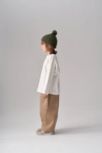 Single-pleat pants - Beige MINILUCA
