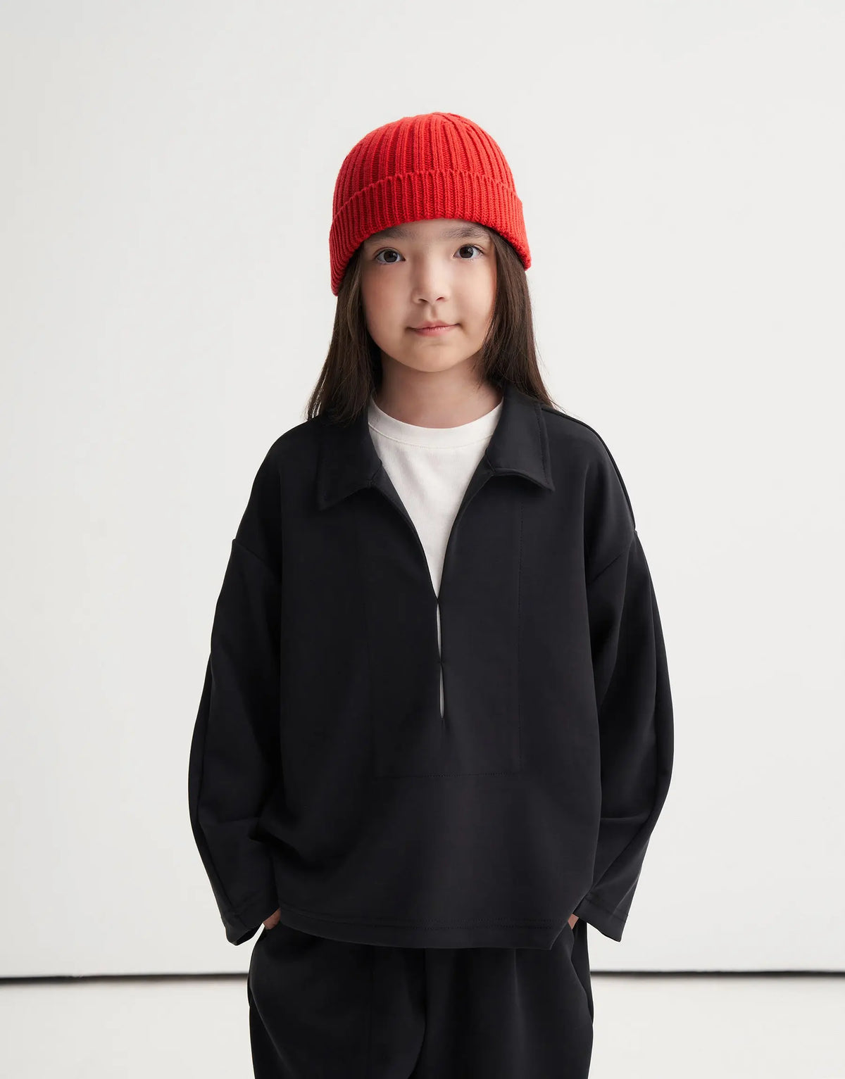 Ensemble col ouvert | Noir