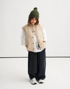Signature Sleeveless Jacket | Sand Beige