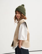 Signature Sleeveless Jacket | Sand Beige