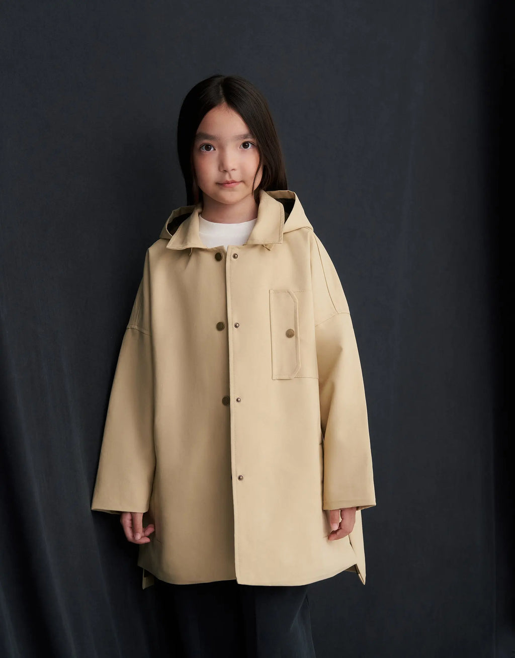 Hooded Trench Coat | Beige
