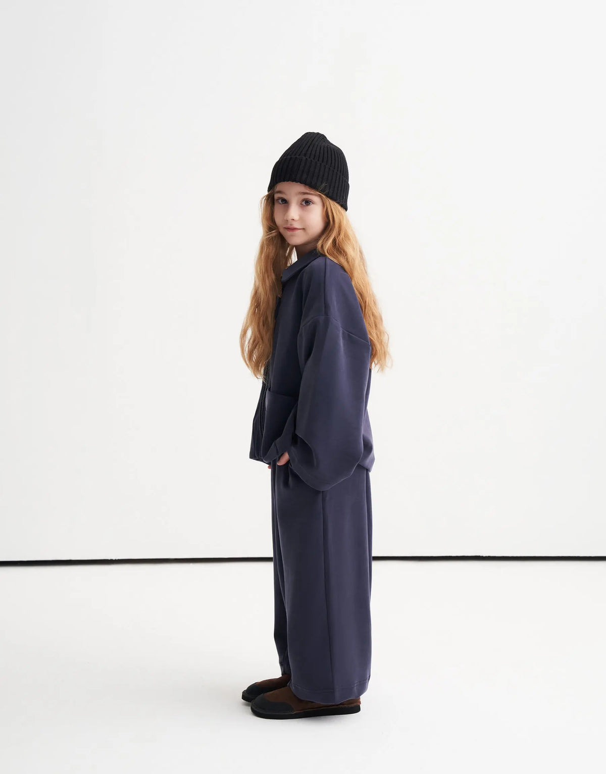 Ensemble veste zippée | Bleu fumé