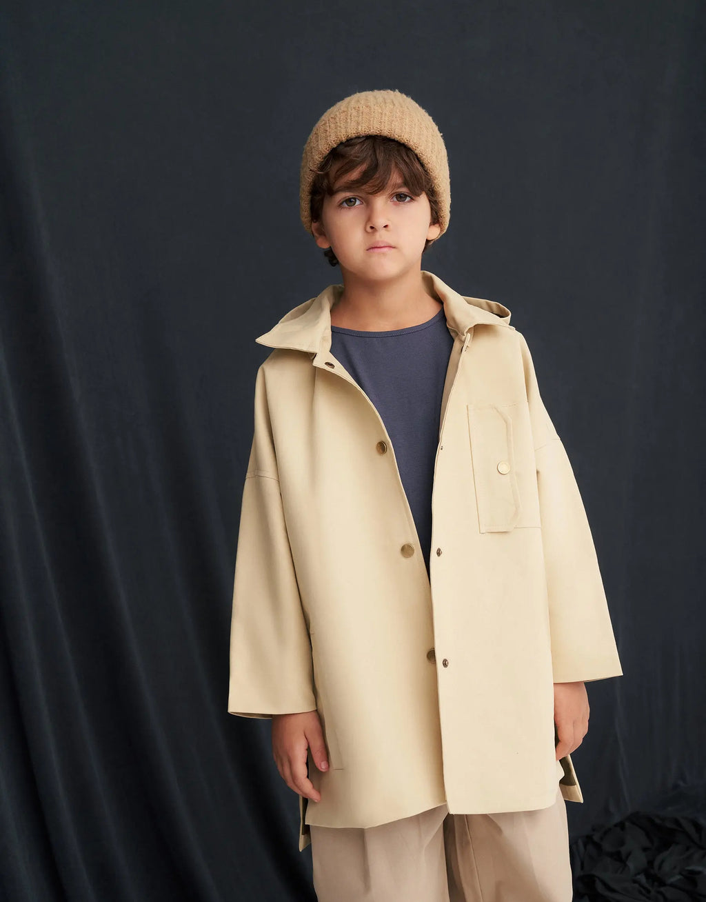 Hooded Trench Coat | Beige