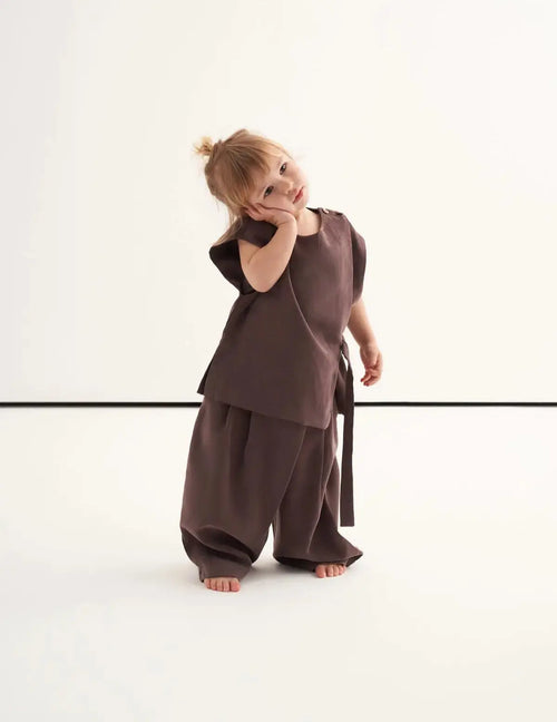 Ensemble ceinturé | Brun prune MINILUCA